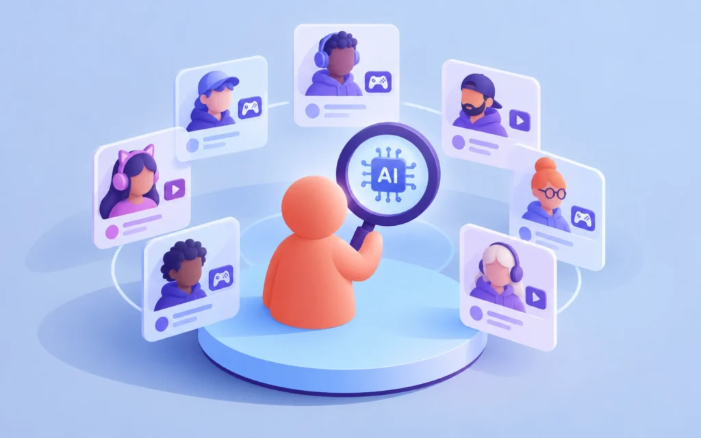 how to use AI to find gaming influencers